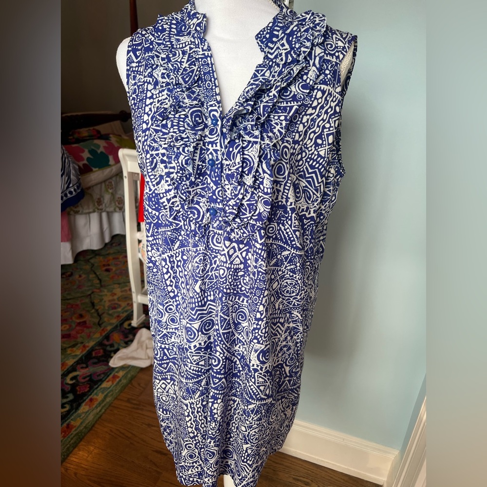 Blue/White summer dress! Joy Joy size L